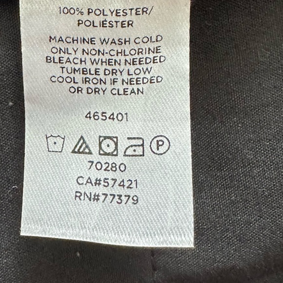 Loft Women's Wide Leg Cropped Black Floral Print Pant Trousers Size 10P - Picture 7 of 7